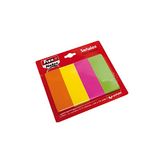 Fixo Notes 65005080 Zelfklevende markers, 24 x 76 mm, 4 neonkleuren
