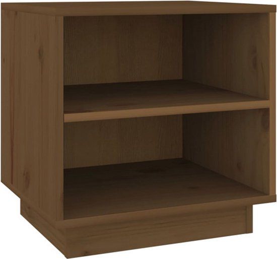 vidaXL Nachtkastjes - 2 stuks - 40x34x40 cm - Massief Grenenhout - Honingbruin