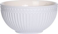 Excellent Houseware Soepkommen/serveer schaaltjes - Roman Style - keramiek - D14 x H7 cm - ivoor wit