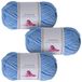 Utopia Crafts Cuddle Super Chunky Chenille zacht garen voor breien en haken, 3 x 100 g (hemelsblauw)