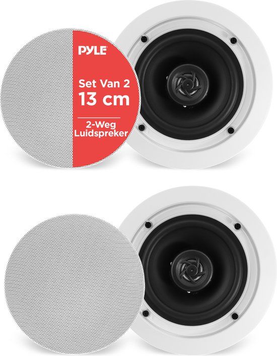 Pyle PDIC1651RD Inbouw/plafond speaker 2-weg speakers Wit 150 W