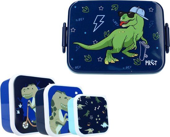 4KidsOnly Prêt Lunchbox & Snackbox Multi Colour Kunststof 2 stuk(s) Snack cup