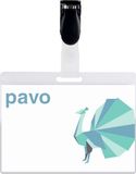 Pavo Premium Laminier naambordje met clip, 1 verpakking à 25 stuks, 54 x 90 mm