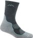 Darn Tough Light Hiker Micro Crew Lightweight with Cushion - Hiking Socks - Women's - Slate - Striped - High - Size 38-40