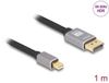 Delock Mini DisplayPort to DisplayPort cable 8K 60 Hz 1 m grey metal without latch