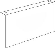 Merkloos / Sans marque Blanco bord voor plafondmontage - kunststof - te beplakken met eigen sticker 300 x 150 mm