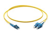 Corning Glasvezel patchkabel 2x 2.0 mm - singlemode duplex: LC UPC duplex naar SC UPC Duplex, 10m (geel) - SMF Ultra