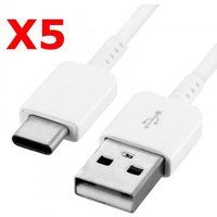 Little Boutik Kabel USB / Type C Wit Veel 5 voor Samsung Sony LG Wiko Huawei HTC Nokia Asus Archos TEENO Little Boutik®
