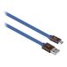 T'nB Micro-USB-kabel, plat, gevlochten, 1 m, blauw
