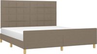 vidaXL Bedframe - Stof - Taupe - 160x200 cm