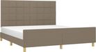 vidaXL Bedframe - Stof - Taupe - 160x200 cm