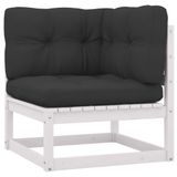 vidaXL Tuinbank Hout, Stof/Weefsel, Polyester