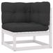 vidaXL Tuinbank Hout, Stof/Weefsel, Polyester