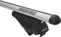 Menabo Tiger Silver XL | Coffre de toit pour Volkswagen - Passat (B8) Variant 2014+ - Aluminium - Longueur 135 cm - Capacité 75 kg - Jeu de 2