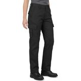 Lee Cooper Duurzame, onderhoudsvriendelijke werkbroek voor dames, cargobroek met meerdere zakken, zwart, maat 42 (EU), normale beenlengte (76,2 cm)