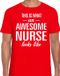 Bellatio Decorations Awesome Nurse T-shirt Rood Heren S
