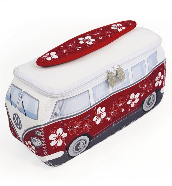 Nostalgic Art Merchandising Nostalgic Art Volkswagen Campervan T1 Bus Toilettas - Flower Red