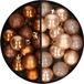 Kaemingk B.V. Boules de Noël en plastique 28x - 3 cm - Marron clair/Marron
