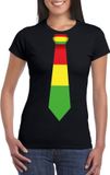 Shoppartners Bv T-shirt noir avec cravate aux couleurs du Limbourg pour femmes - Chemises de carnaval XS