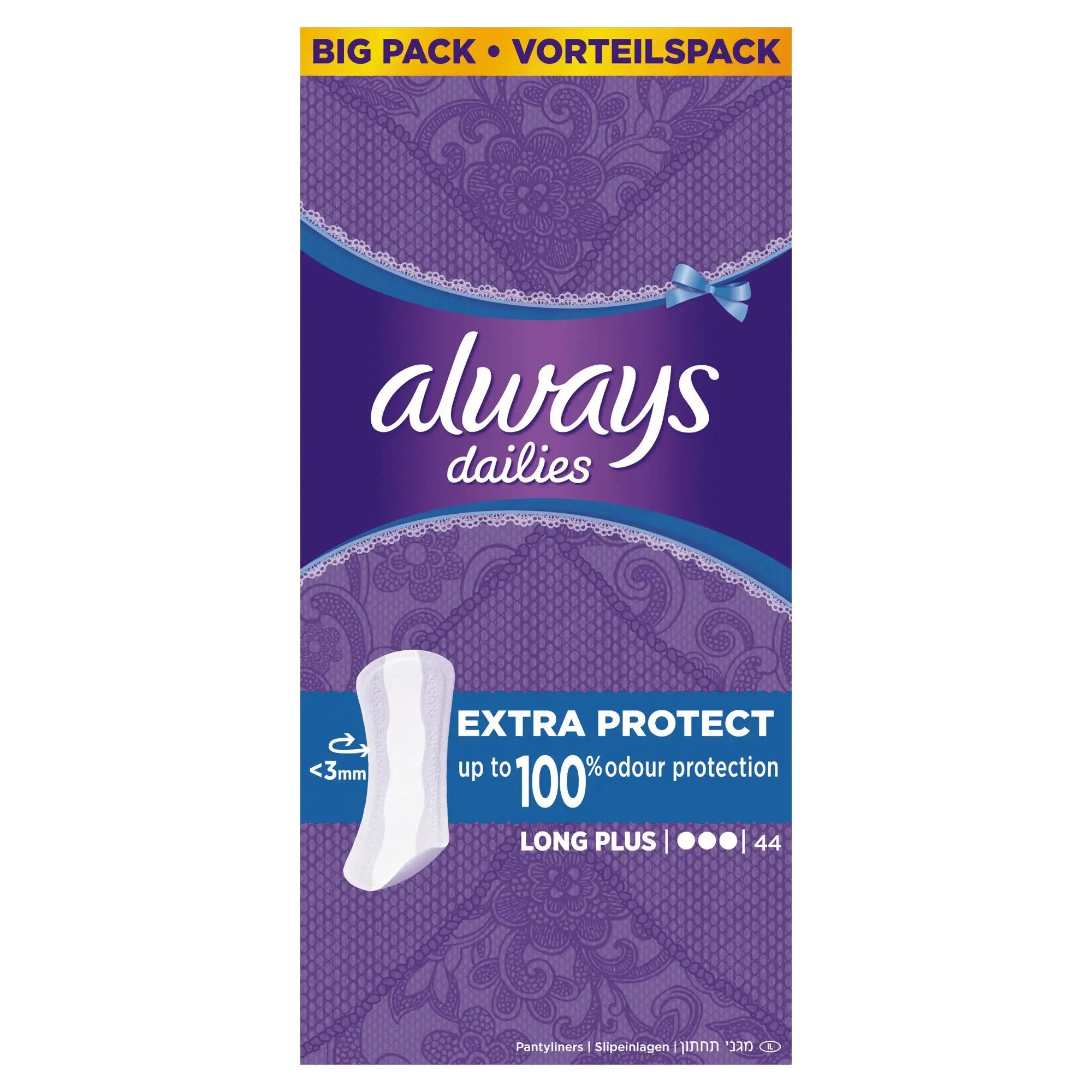 Always Dailies Extra Protect Long Plus Inlegkruisjes