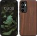 kwmobile telefoonhoesje geschikt voor Samsung Galaxy A55 5G - Hoesje met bumper in donkerbruin - Backcover - hout