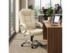 HOMCOM Fauteuil de bureau pivotant en cuir PU, fonction bascule, dossier haut, hauteur réglable, capacité 120 kg, noir