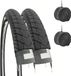 Ecovelò 2 x banden 26 x 1 3/8 (37-590) + binnenband unisex volwassenen, zwart