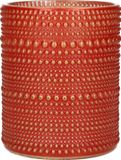 Countryfield Luxe theelichthouder - Aurora - glas - rood/goud - D10 x H12 cm