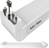 KOTARBAU® Kabelgoot, Kabelkanaal, PVC, 204 x 60 mm, 113 cm Lang, kabelgoot muur, Wit