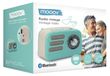 Mooov 477240 Radio vintage avec Bluetooth 5.4 avec batterie, radio FM/MW, haut-parleur sans fil rétro portable et compact, USB et microSD, autonomie de 6 heures, turquoise