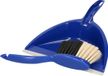Buemag Stoffer en blik - kunststof - 35 x 25 cm - donkerblauw - met rubber rand