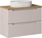 Nova Meuble de salle de bain 80 cm avec lavabo et plateau en bois de chêne
