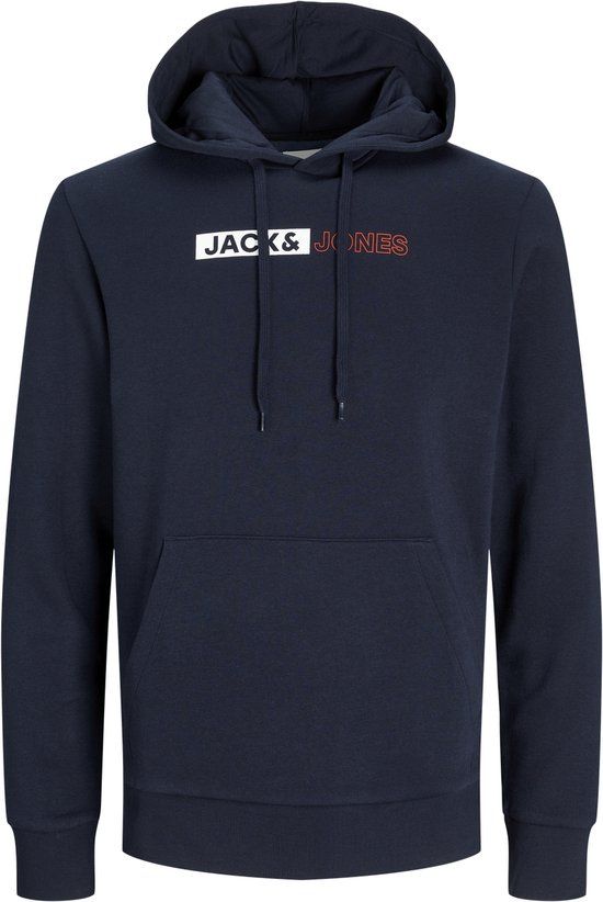 JACK & JONES PLUS JJECORP LOGO SWEAT HOOD PLAY NOOS PLS Heren Trui - Navy Blazer;Play 5 - EU 3XL