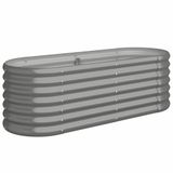 VidaXL Jardinière Acier galvanisé Gris 114x40x36 cm
