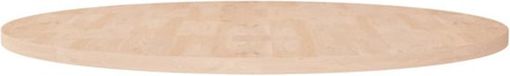 vidaXL - Tafelblad - rond - Ø90x2,5 cm - onbehandeld - massief - eikenhout