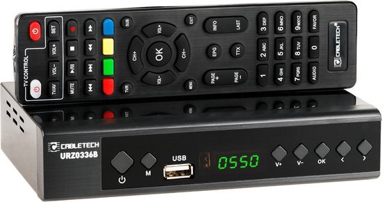 Cable Tech DVB-T2 HEVC H.265 tuner ideaal voor ontvangst van het nieuwe DVB-T2 signaal