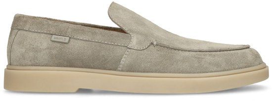 Manfield - Heren - Groene suède loafers - Maat 44
