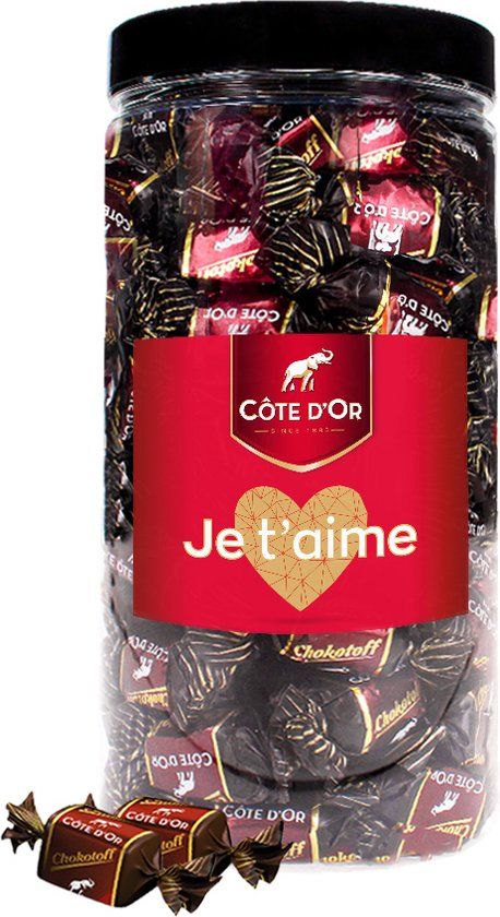 Côte d'Or Chokotoff "Je t'aime" - Pure Chocolate with Toffee - 800g