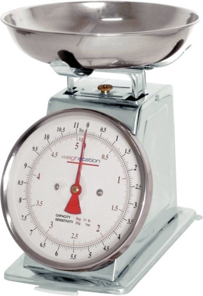 Vogue Weighstation Grote Keukenweegschaal - 5kg - RVS - Grijs
