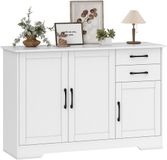 Homcom Dressoir - Panneau de particules - 120x38x79cm - Blanc