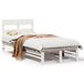 vidaXL Bedframe Massief Grenenhout Wit 160x200 cm