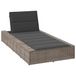 VidaXL Tuinstoel Polyester Donkergrijs