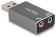 Delock External USB Sound Card with USB-A male to 2 x 3.5 mm Stereo jack Plug & Play audio adapter for PC, Laptop and Mac
