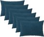 vidaXL - Kussensloop - 6 stuks - HEERLEN - Blauw - 40 x 60 cm - Katoensatijn