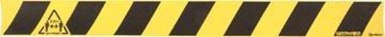 Tarifold vloersticker, houd 2 meter afstand, 80 x 8 cm, geel/zwart