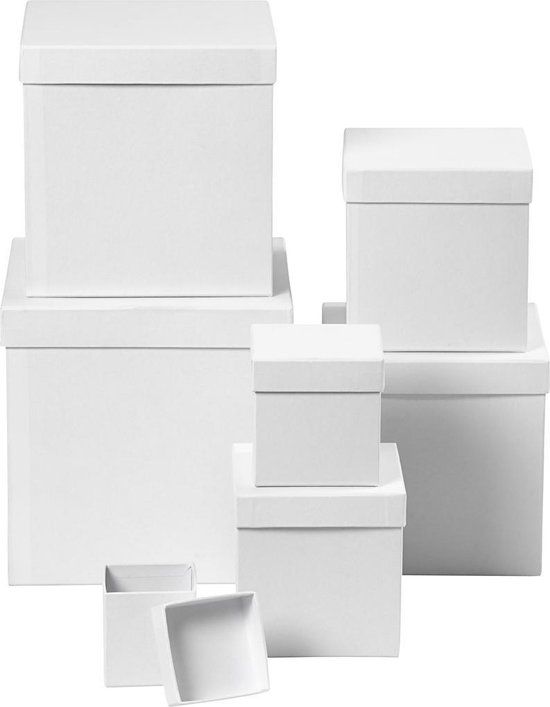 Creativ Company Dozen - Vierkant - Wit - 7 Stuks