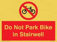 Do Trapbord Do Not Park Bike in Trapbord - 200x150mm - A5L