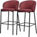ML-Design Barkrukken set van 2 rood stoffen bekleding 76 cm