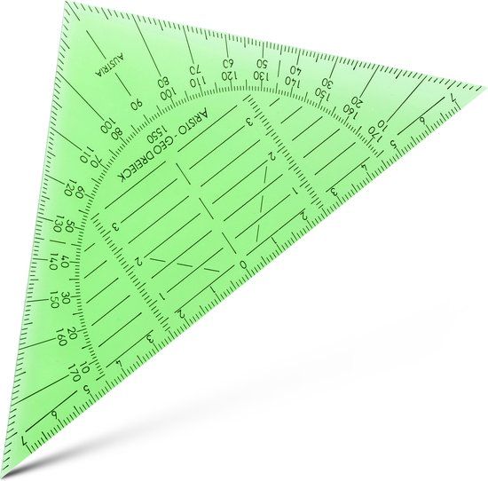 Aristo Geodriehoek - 14cm - Flexibel - Transparant Groen - AR-1550GR