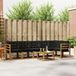 vidaXL - Acacia Hout Loungeset - 7-delig - Naturel en Zwart